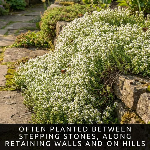 Miniatura 3 de White Alyssum - Semillas de trébol para plantar, cubierta de suelo rastrero, alfombra de nieve, tomillo blanco - Lobularia maritima (500 semillas)