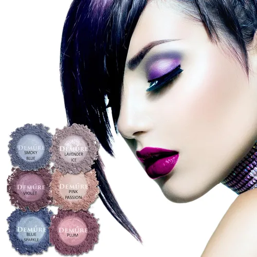 Miniatura 5 de Demure Mineral Make Up (Lavender Ice) Sombra de ojos, sombra de ojos brillante, polvo suelto, sombra de ojos con purpurina, maquillaje de ojos