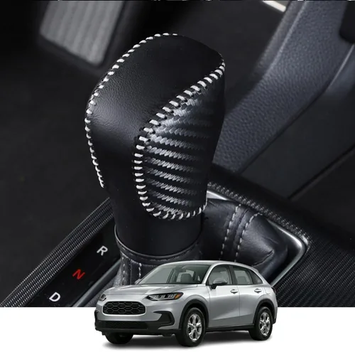 Miniatura 7 de Accesorios interiores personalizados para Honda HR-V 2023 2024, cubierta de cuero para palanca de cambios automática, funda de palanca de cambios