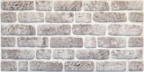 Miniatura 2 de Dundee Deco Paneles de pared 3D de ladrillo sintético, revestimiento, paneles de pared con aspecto de piedra blanca y gris, revestimiento de espuma