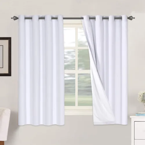 Miniatura 225 de H.VERSAILTEX Cortinas opacas de lino de 72 pulgadas de largo, 100% absolutamente opacas, con aislamiento térmico, con textura de lino, cortinas