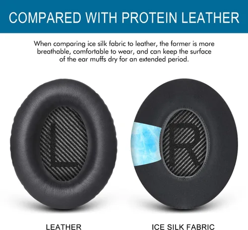 Miniatura 7 de GEVO Almohadillas de repuesto de gel refrescante, almohadillas para los oídos Bose QuietComfort 35 (QC35) y Quiet Comfort 35 II (QC35 II) y más