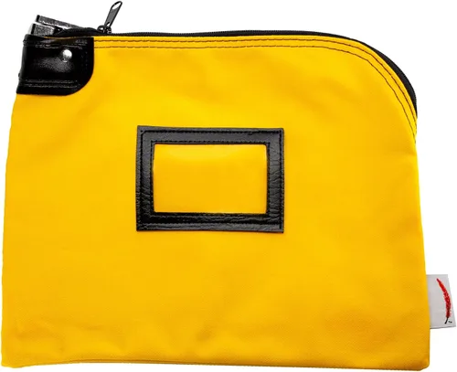 Miniatura 10 de Bolsa de banco con bloqueo de lona con llave de seguridad (negro)
