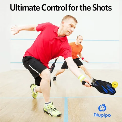Miniatura 6 de niupipo Pickleball Paddles Set of 2 or 4, USAPA Approved Fiberglass Pickleball Paddle Set with Balls and Bag, Polypropylene Honeycomb Core, Azul