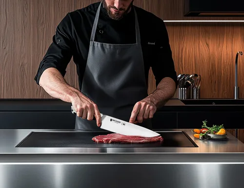 Miniatura 7 de BRODARK Juego de cuchillos de cocina con bloque y afilador integrado, 15 piezas de cuchillos de chef profesionales de espiga completa, juego