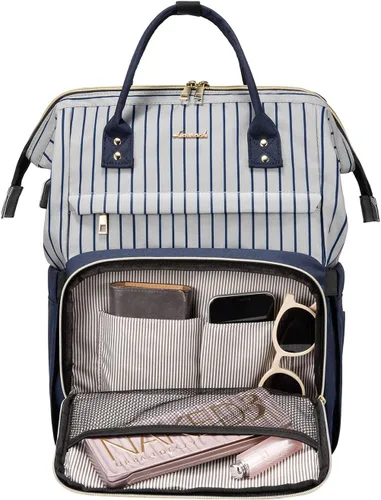Miniatura 4 de LOVEVOOK Mochila de trabajo para mujer, mochila antirrobo para laptop de 15.6 pulgadas, mochila para computadora resistente al agua