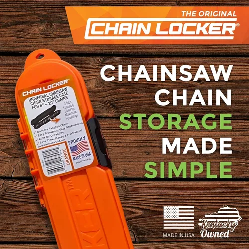 Miniatura 3 de Almacenamiento original de cadena de motosierra, estuche universal portátil para todas las cadenas de hasta 20 pulgadas de cuchillas - Puede apilar