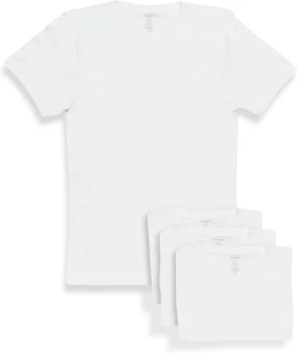Van Heusen Camisetas para hombre Camisetas suaves y transpirables con cuello en V (paquete de 4)