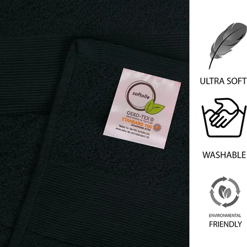 Miniatura 3 de Toallas de baño de lujo 100% algodón, paquete de 2 (35 x 70 pulgadas), súper suaves, de secado rápido y altamente absorbentes, para baño, hogar, spa