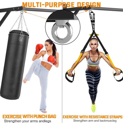 Miniatura 4 de Pull Up Bar Wall Mounted, Heavy Duty 650 lbs Capacity Chin Up Bar, 48" Multi-Grip Strength Training Pull-up Bars, for Home Gym Garage/Backyard Total