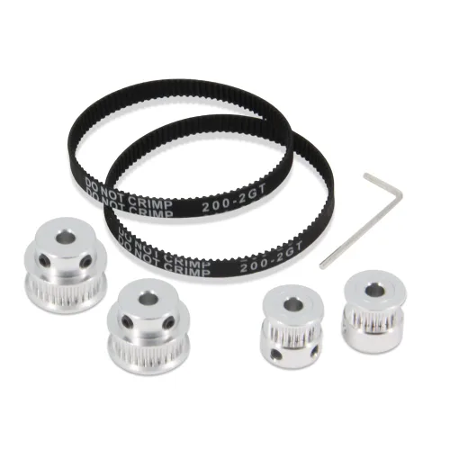 Miniatura 3 de 2Kit 2GT Rueda síncrona 20 y 30 dientes de 0.197 in de diámetro de aluminio Polea de sincronización con 2 piezas de longitud 7.874 in de ancho