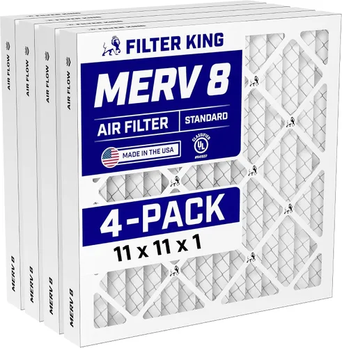 Miniatura 25 de Filter King Filtro de aire 6x6x1 Paquete de 4 Filtros plisados MERV 8 HVAC para horno A/C Fabricado en Estados Unidos Tamaño real: 5.5 x 5.5