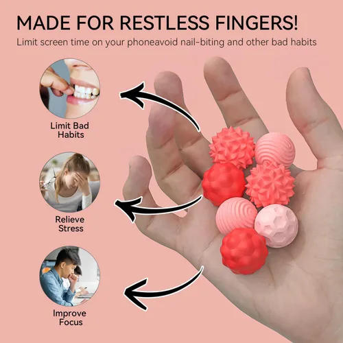 Miniatura 2 de Juguetes de Pelotas Magnéticas de Silicona Fidget, 8 Piezas con Texturas de Atracción, Pelota Sensorial Fidget con Carcasa de Silicona para Adultos