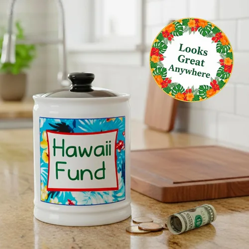 Miniatura 4 de Cottage Creek Tarros Hawaii Fund Travel Bank – Alcancía de cerámica para vacaciones y viajes esenciales para mujeres, hombres, parejas Regalo