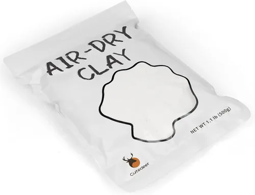 Miniatura 6 de Cutedeer Arcilla blanca seca al aire, arcilla de modelado de espuma de 1.1 libras, moldeo blando suave para niños adultos, suministros de limo