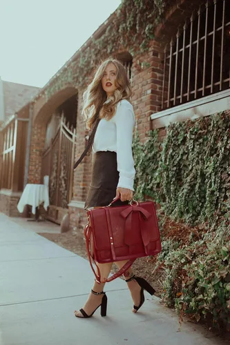Miniatura 2 de ECOSUSI Bolsa para laptop para mujer, maletín de piel sintética, bolso mensajero universitario tipo satchel para computadora de 15.6 pulgadas