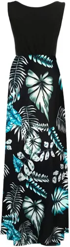 Miniatura 3 de Sherosa - Vestido largo de fiesta para mujer, bohemio, con estampado floral a rayas chevron, sin mangas, para el verano