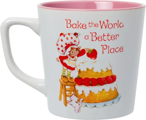 Miniatura 2 de Silver Buffalo Strawberry Shortcake Bake the World a Better Place - Taza ancha de cerámica con leche, 17 onzas