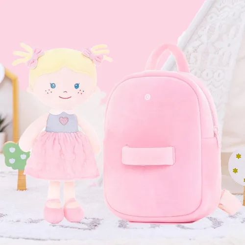 Miniatura 58 de Onetoo Mochila para niños pequeños, regalos de regreso a clases, mochilas para niñas y niños con muñecas de bebé ligeras y suaves en vestido