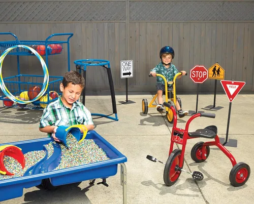 Miniatura 4 de Children's Factory Neptune - Mesa sensorial grande de 24 pulgadas, caja de arena con tapa, mesa de agua para niños, color azul