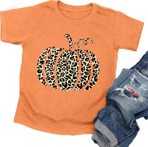 Miniatura 7 de Toddler Boys Girls Halloween Shirts Pumpkin T Shirt Kids Short Sleeve Cute Graphic Tee Tops