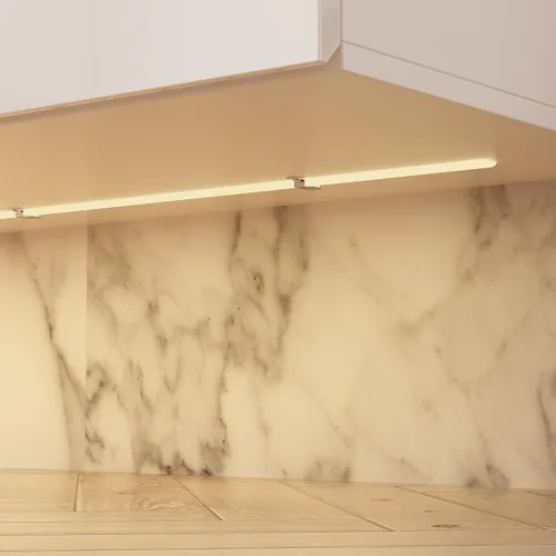Miniatura 4 de AIEGLE Soporte flotante para TV montado en la pared, centro de entretenimiento de alto brillo con 3 cajones y luces LED de 16 colores, estante