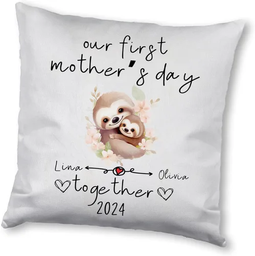 Miniatura 8 de Sloth Family Mother's Day, Personalised Pillow Case Decor for Home, Present for Mom, Grandmother, for Her Sloth 7