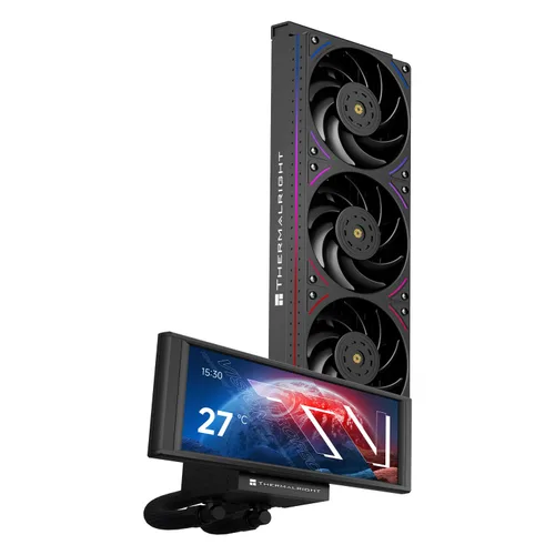 Thermalright Trofeo Visión 360 ARGB Negro Enfriador de CPU AIO, Radiador Refrigerado por Agua de 360 mm de Pantalla Larga LCD de 6.86 Pulgadas de