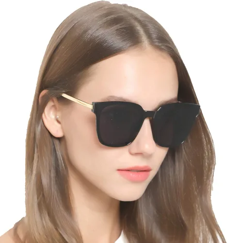 Miniatura 3 de Lentes de sol cuadrados de gran tamaño para mujer, lentes espejados U886