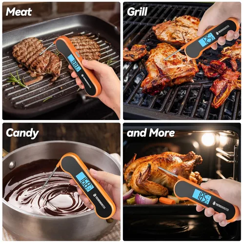 Miniatura 9 de Termómetro digital de lectura instantánea de 0.5 segundos para carne con precisión de ± 0.5 ℉, termómetro de alimentos para cocinar utensilios