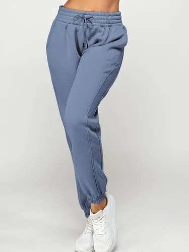 Miniatura 58 de IUUI Pantalones deportivos de cintura alta para mujer, con bolsillos, de algodón, holgados, atléticos