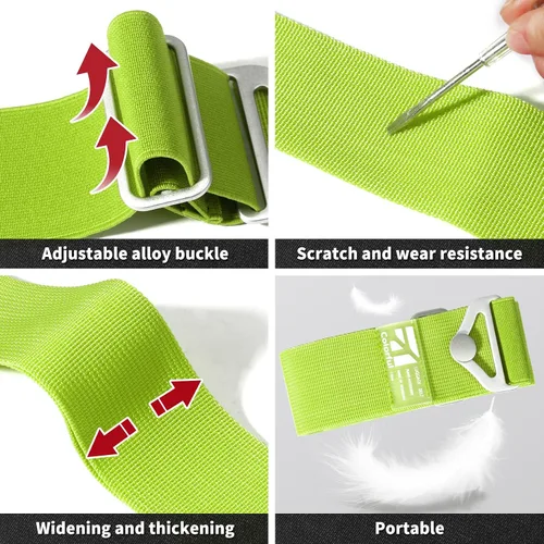 Miniatura 7 de TOOVREN Cinturón de viaje 2 en 1 para correas de equipaje, para añadir una bolsa, correa de equipaje con asa para maletas, cinturón elástico