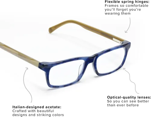 Miniatura 3 de eyebobs - Number Cruncher Gafas de lectura prémium para hombres y mujeres Marco rectangular