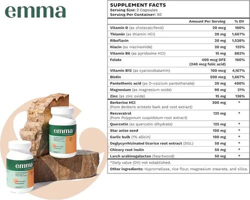 Miniatura 4 de Emma Paquete de limpieza para la salud intestinal y eliminación – Paquete completo de desintoxicación digestiva para hinchazón, metabolismo y apoyo