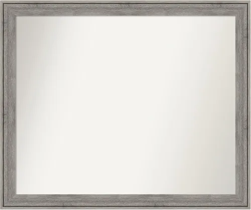 Miniatura 125 de Amanti Art Espejo de pared personalizado no biselado (24.5 x 24.5 pulgadas), marco gris marrón alta, varios tamaños personalizados, espejo de baño