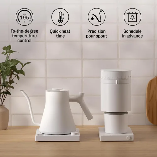 Miniatura 4 de Fellow Stagg EKG Pro - Hervidor eléctrico de cuello de cisne, para verter café y té, calentamiento rápido, control preciso de temperatura, Blanco