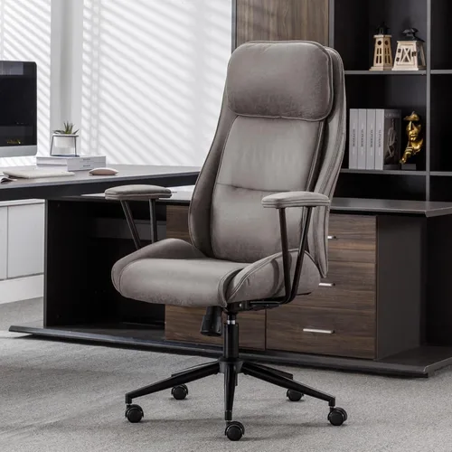 Silla de escritorio de oficina con respaldo alto, silla de oficina ergonómica reclinable, moderna silla giratoria para computadora, sillas de sala