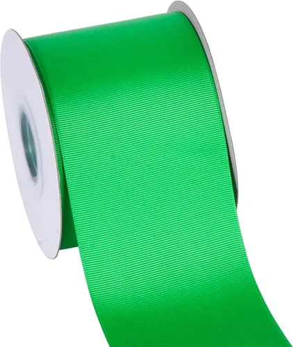 Miniatura 66 de YAMA Rollo de cinta de grogrén sólido, 1 pulgada, 25 yardas para cintas de envoltura de regalos, color blanco