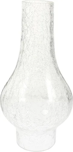 GANAZONO Lámpara de aceite de vidrio agrietado vintage de 9.76 x 5.11 pulgadas, resistente al viento, lámpara de queroseno, reemplazo de pantalla