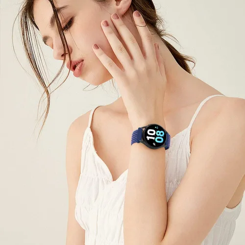 Miniatura 6 de Correa de reloj de nailon compatible con Samsung Galaxy Watch 7/6/5/4/FE 1.575 in 1.732 in/Watch 6 Classic 1.693 in 1.850 in/Watch 5 Pro 1.772