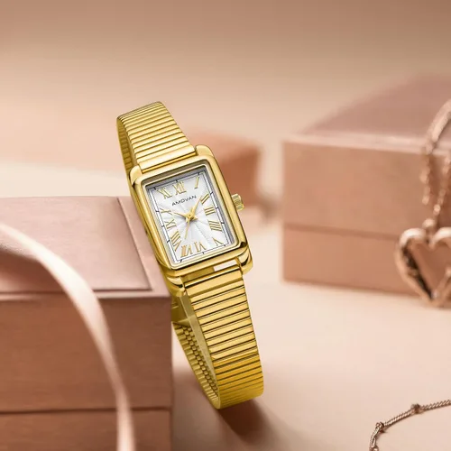 Miniatura 5 de Relojes dorados para mujer, pulsera pequeña, delicada caja rectangular, reloj de pulsera vintage, reloj de pulsera de cuarzo para mujer, para el día