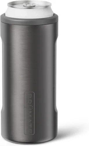 BrüMate Hopsulator Slim Can Cooler Insulated for 12oz Slim Cans | Skinny Can Insulated Stainless Steel Drink Holder for Hard Seltzer, Beer, Soda,