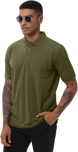 Miniatura 2 de Polo de manga corta para hombre, absorbe la humedad, secado rápido, con bolsillo