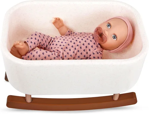 Miniatura 8 de LullaBaby – Muñeca de bebé realista de 14 pulgadas – Tono de piel oliva y ojos marrones – Oso de ultra-suave – Abrazador temático – Juego