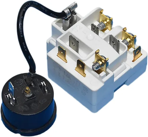 Set de QP3-12A Starter+Protector Relé Protección contra Sobrecarga, Pieza de Reparación para Refrigerador Haier Arrancador+Relé