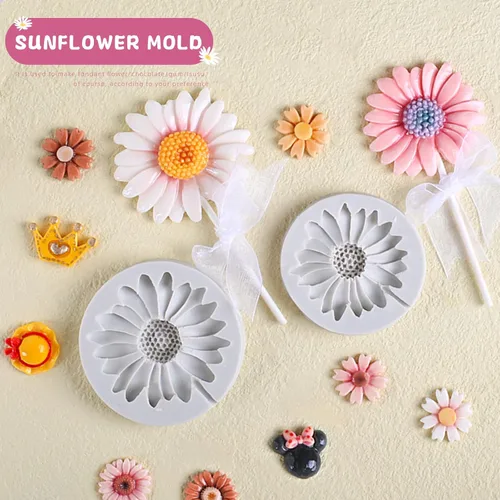 Miniatura 4 de KALAIEN Molde de silicona de flores de crisantemo para decoración de pasteles de fondant, chocolate, azúcar, decoración de pasteles de caramelo