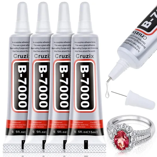 Miniatura 9 de B7000 - Pegamento para cuentas de joyería para hacer joyas, pegamento transparente de cristal 3.7 fl oz B7000+Plus pegamento superadhesivo multiusos