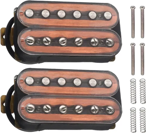 Miniatura 11 de SAPHUE Pastillas Humbucker para guitarra eléctrica de doble bobina para guitarra puente y pastillas para el cuello (negro)