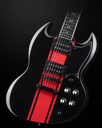 Miniatura 4 de WestCreek RACER - Guitarra eléctrica de cuerpo sólido, guitarra SG, trastes de extremo redondeado, tuerca de hueso, diapasón de palisandro, cuerpo