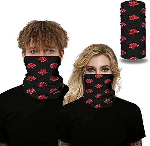 Miniatura 3 de Polaina refrescante para el cuello para hombres y mujeres máscara facial Akatsuki Itachi para el sol para hombres bufanda negra para pesca máscara